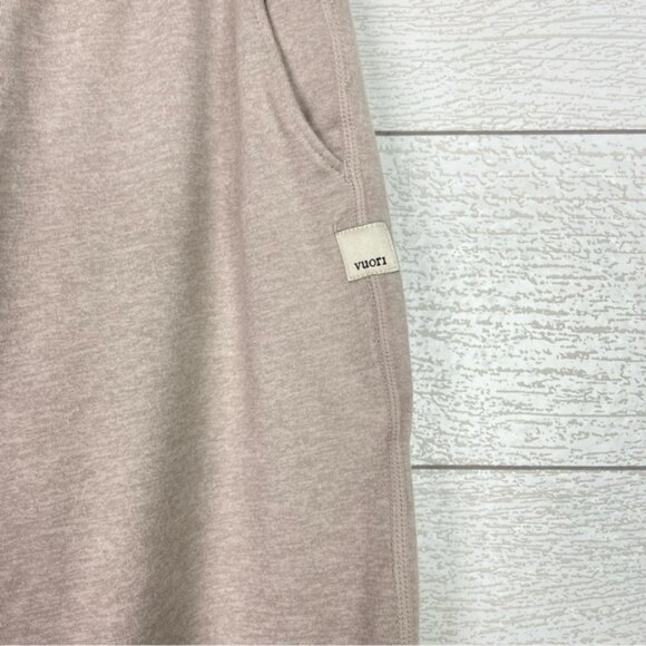 VUORI Boyfriend Sweatpant Jogger Pant Small Taupe Tan Comfort Lounge Athleisure - Picture 3 of 4